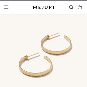 14K gold flat Boyfriend hoop earrings — Mejuri